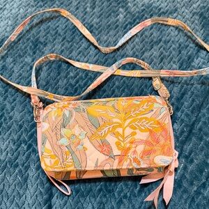 Vera Bradley Pink Floral Crossbody Wallet